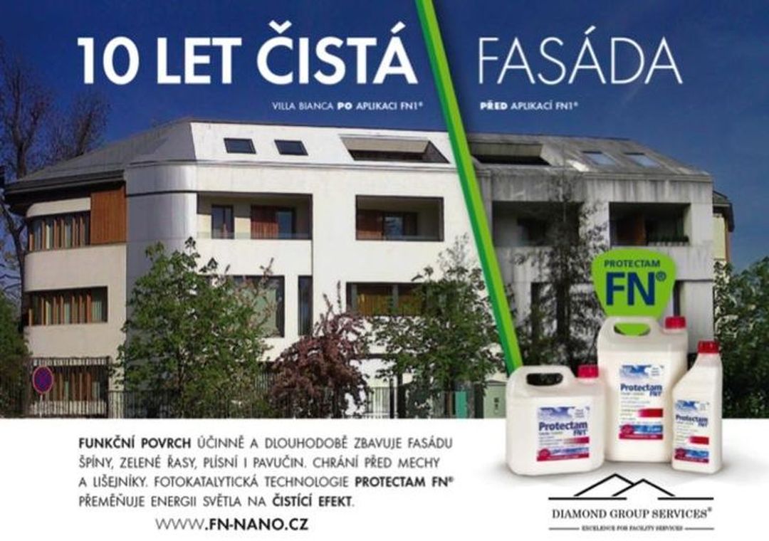 Čištění a samočistící impregnace a ochrana fasád a povrchů